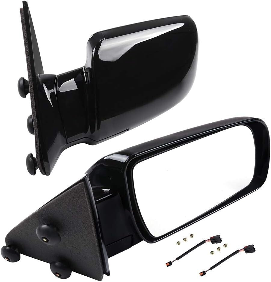 Enhanced Visibility Black Convex Side Mirrors - Compatible Chevy Models Included