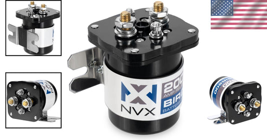 Efficient 200 AMP Battery Relay Isolator with Low Power Draw - Quick Install