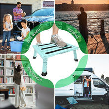 Load image into Gallery viewer, Portable Adjustable RV Step Stool - 1-Step Platform with Anti-Slip Rubber Feet