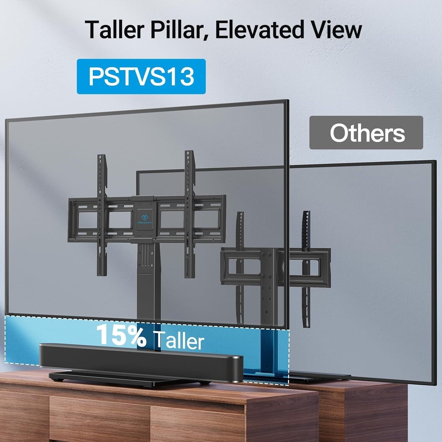 Universal Swivel TV Stand Base for 37-75 Inch TVs - Height Adjustable & Durable