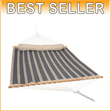 Load image into Gallery viewer, Mountainside Quilted Double Hammock with Spreader Bars - Lightweight &amp; Stylish