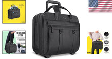 Load image into Gallery viewer, Stylish Rolling Laptop Case with Push-Button Handle - Perfect for Work &amp; Travel