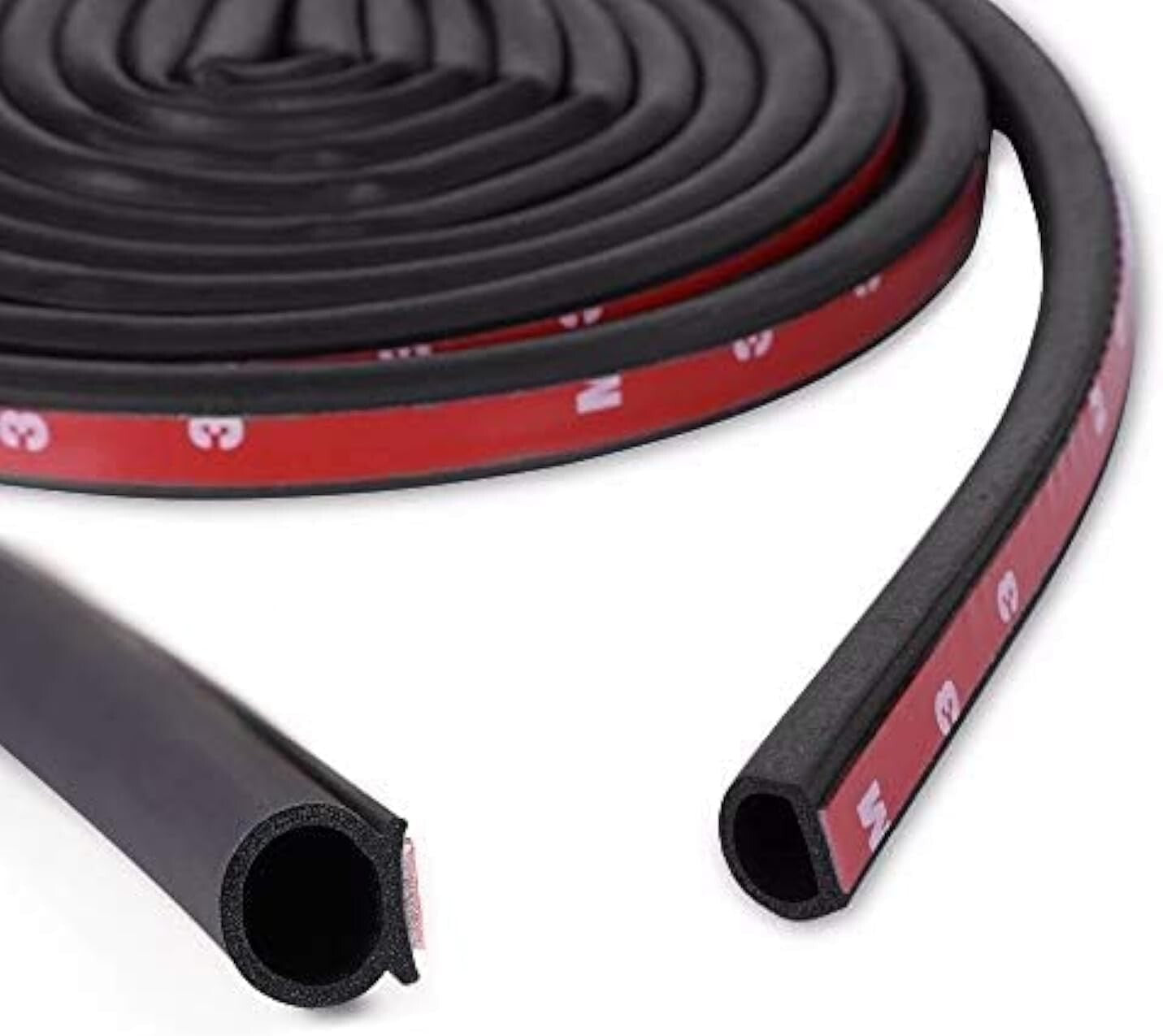 Self-Adhesive Rubber Weatherstrip 1/2x7/16 for Soundproofing and Insulation