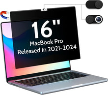 Load image into Gallery viewer, Portable Magnetic Anti-Spy Privacy Filter for MacBook Pro 16 Inch - Easy Install