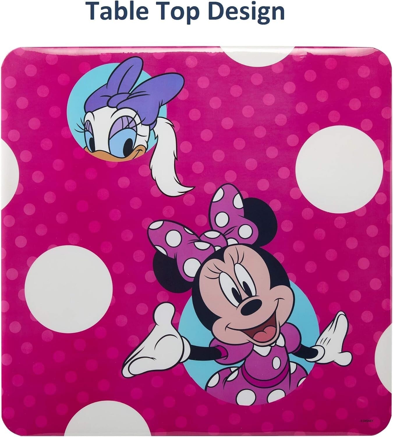 Colorful Disney Minnie Jr Activity Table Set with Chair for Kids Age 2-5