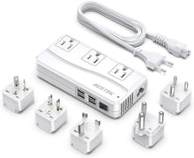 Load image into Gallery viewer, Multi-Universal 250W Travel Adapter &amp; Converter with 4 USB Ports - Safety Tested