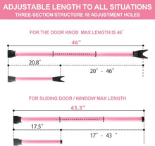 Load image into Gallery viewer, Premium 2-Pack Modern Pink Door Security Bar - Enhanced Protection Anywhere