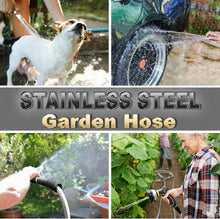 Load image into Gallery viewer, 75FT Flexible Stainless Steel Garden Hose - Leak-Resistant &amp; Durable Design