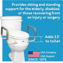 Load image into Gallery viewer, Easy Install Elevated Toilet Seat for Elongated Toilets - No Tools Required
