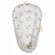 Load image into Gallery viewer, Organic Cotton Portable Baby Lounger with Reversible Design - Star Collection