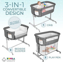 Load image into Gallery viewer, KoolaBaby Portable Bassinet: Versatile 3-in-1 Sleeper, Adjustable &amp; Foldable