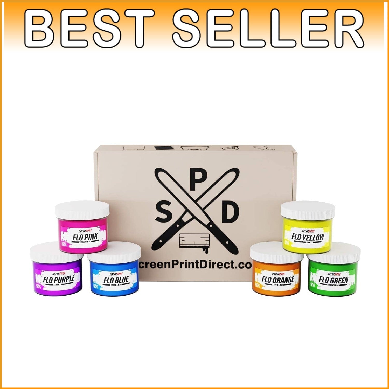 8 oz. Vibrant Fluorescent Plastisol Ink Kit - Durable for Any Fabric Surface