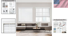 Load image into Gallery viewer, Versatile Cordless Faux Wood Blinds, 60" W x 64" H - Weather &amp; Privacy Control