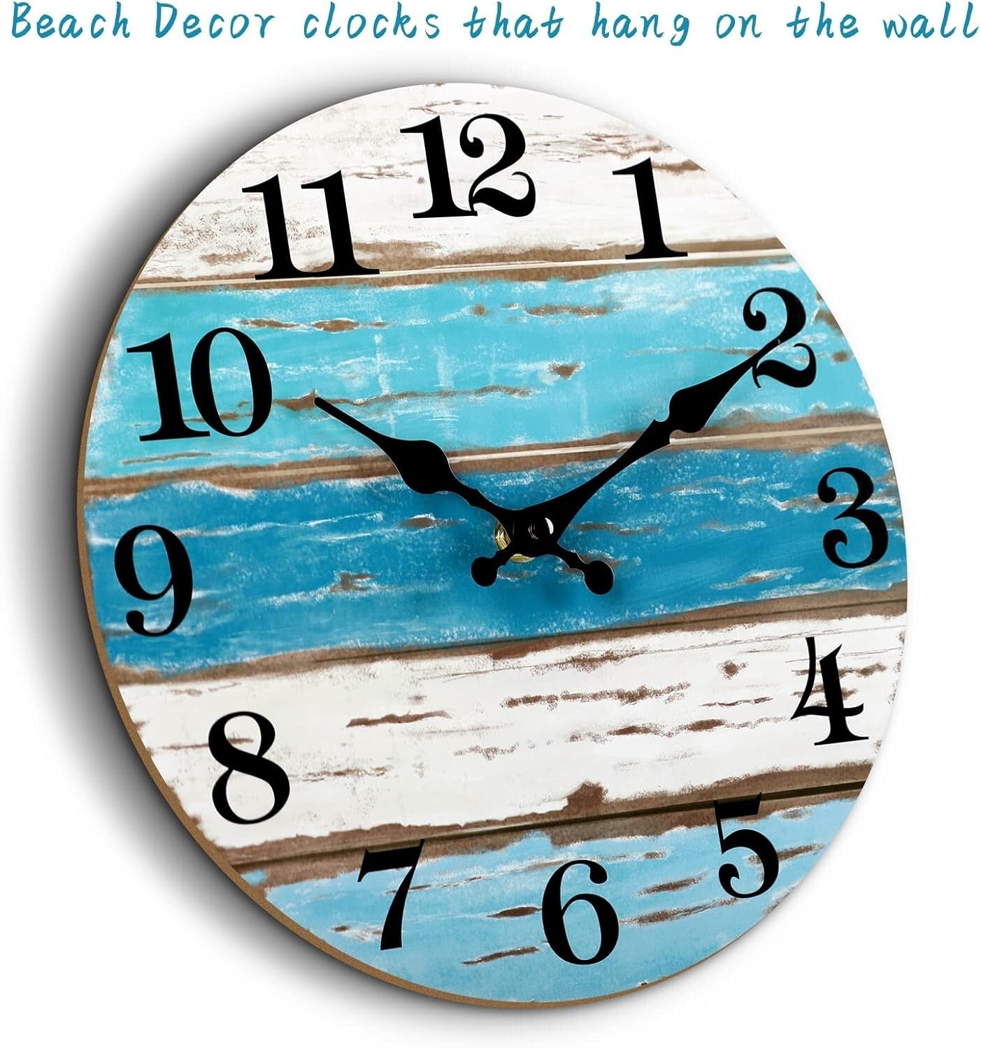 Elegant 16 Inch Analog Wall Clock - Perfect for Indoor/Outdoor Coastal Settings