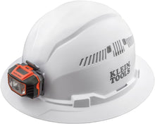 Load image into Gallery viewer, Premium White Hard Hat with Light - Vented Design &amp; Universal Accessory Slots