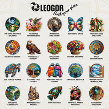 Load image into Gallery viewer, Extra-Thick Round 500-Piece Wooden Puzzle with Creative Hand-Shaped Pieces