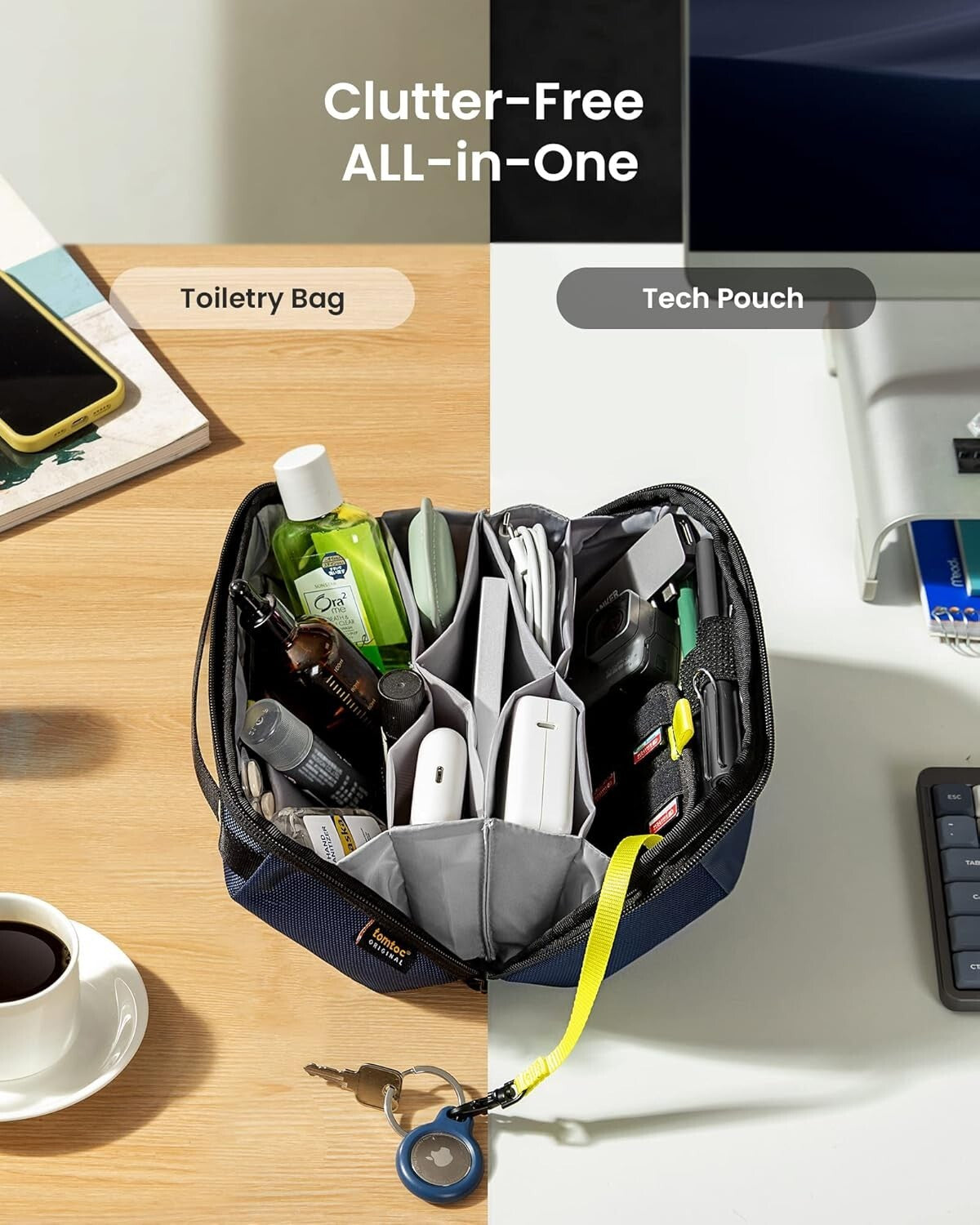 Water-Resistant Electronic Organizer Pouch for MacBook Cables & Accessories