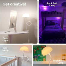 Load image into Gallery viewer, Shroommate 3-in-1 Clip-On Bedside Lamp - Multi-Color LED Night Light for Kids