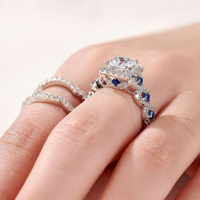 Load image into Gallery viewer, Elegant Wedding Rings Set for Couples - 925 Sterling Silver &amp; Tungsten Bands