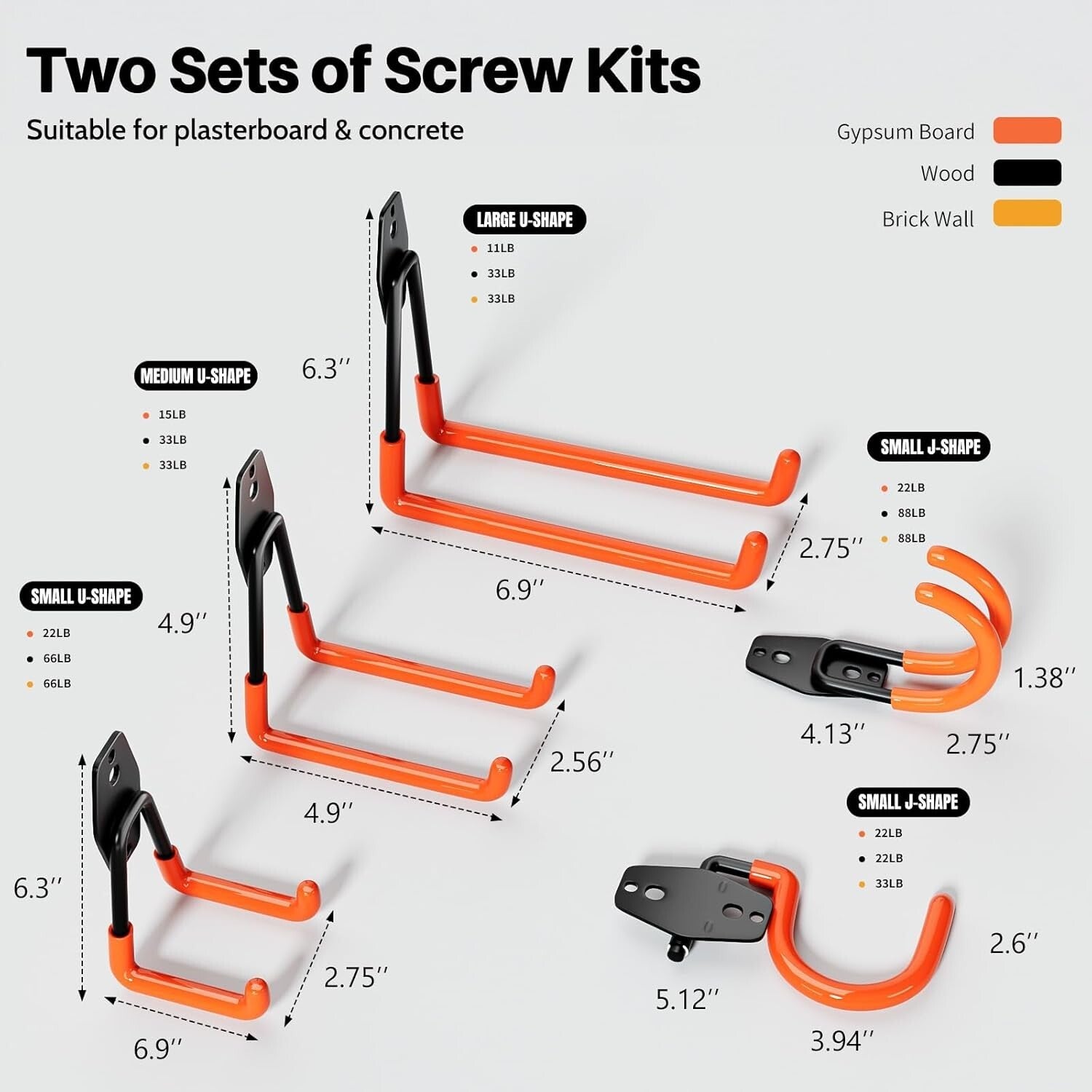 14-Pack Adjustable Garage Hooks for Maximum Tool Organization - Easy Install