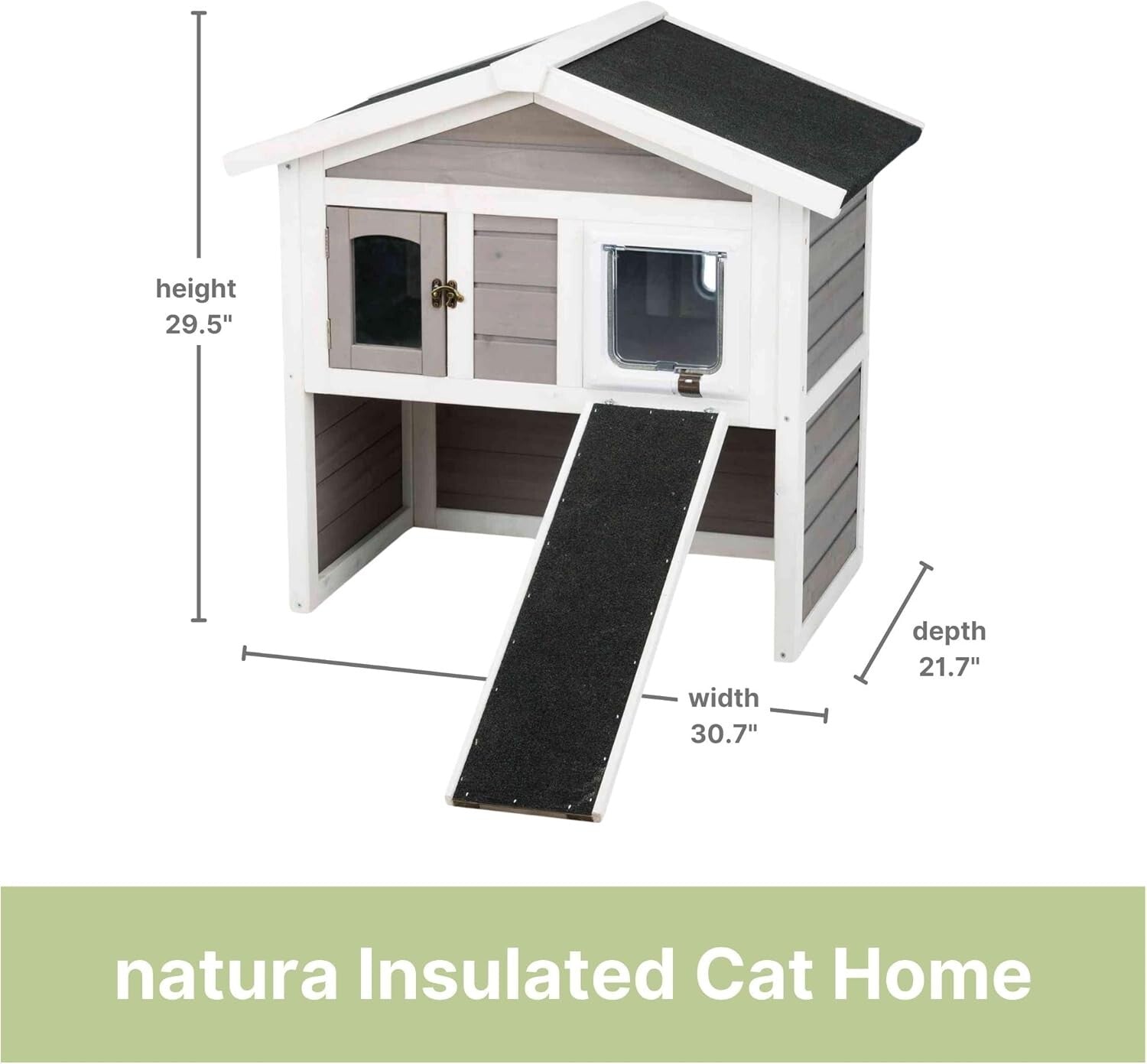 Durable Outdoor Cat House with Escape Door - Insulated, Easy Assembly, and Safe