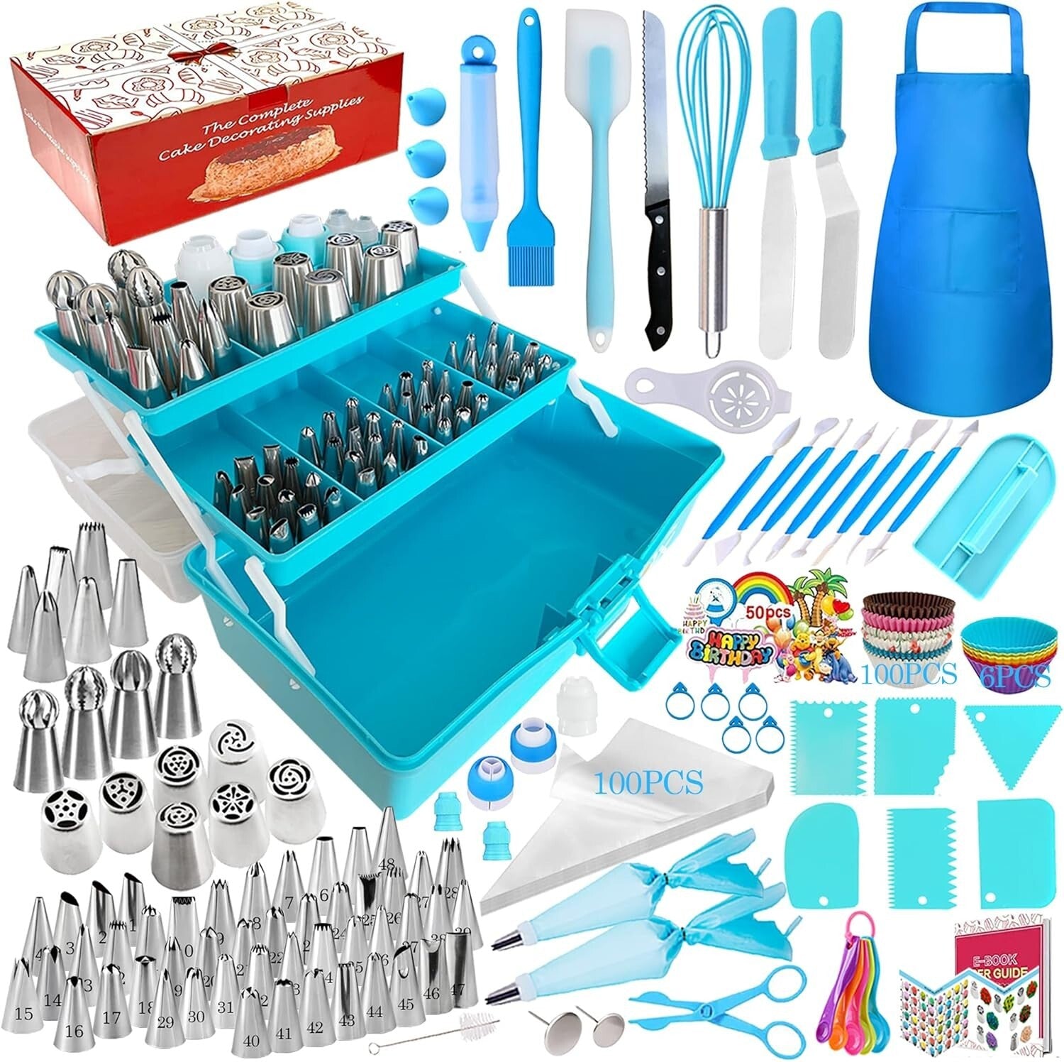 Professional Cake Decoration Set - 368 Food-Grade Tools with Gift Box Included