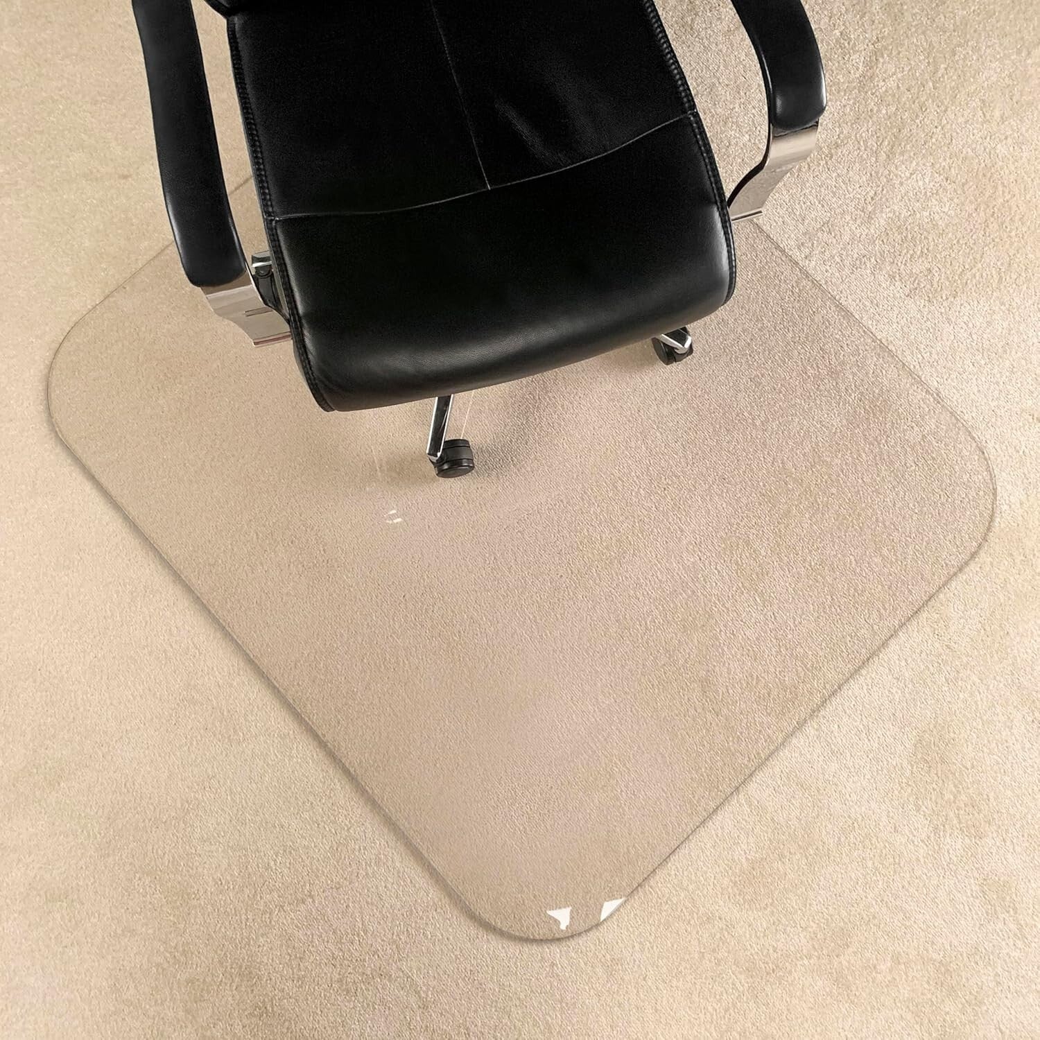 Durable 1/5" Thick Crystal Clear Chair Mat for Carpets & Hard Floors, 59"x47"