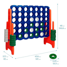 Load image into Gallery viewer, Extra-Large 4-to-Score Game - Durable Blue/Orange Outdoor/Indoor Fun