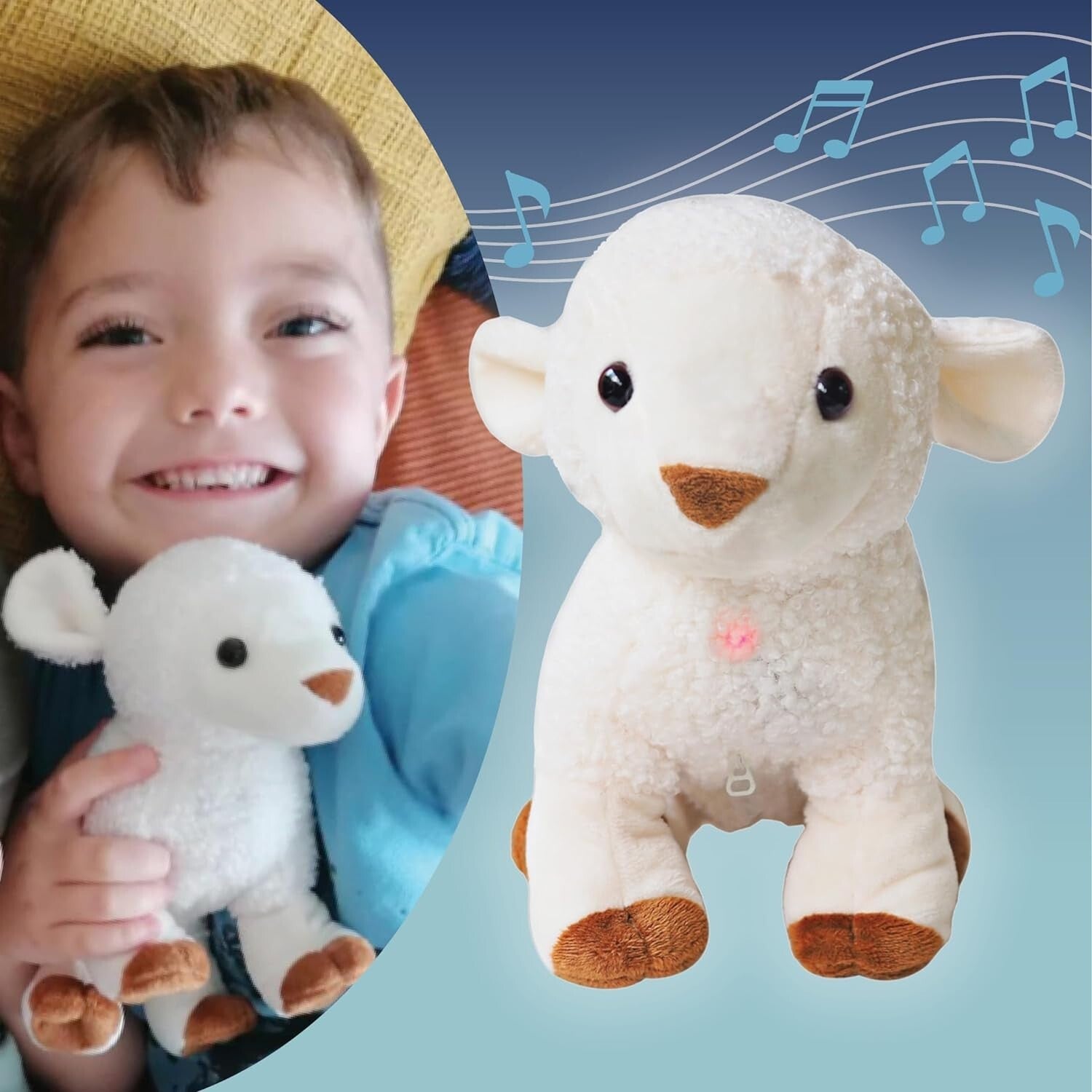 Huggable Singing Lamb Plush Toy with Bible Stories & Songs – Ideal Gift for Kids