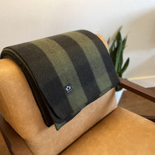Load image into Gallery viewer, Large Green Buffalo Plaid Wool Blanket - Warm and Washable for All Seasons