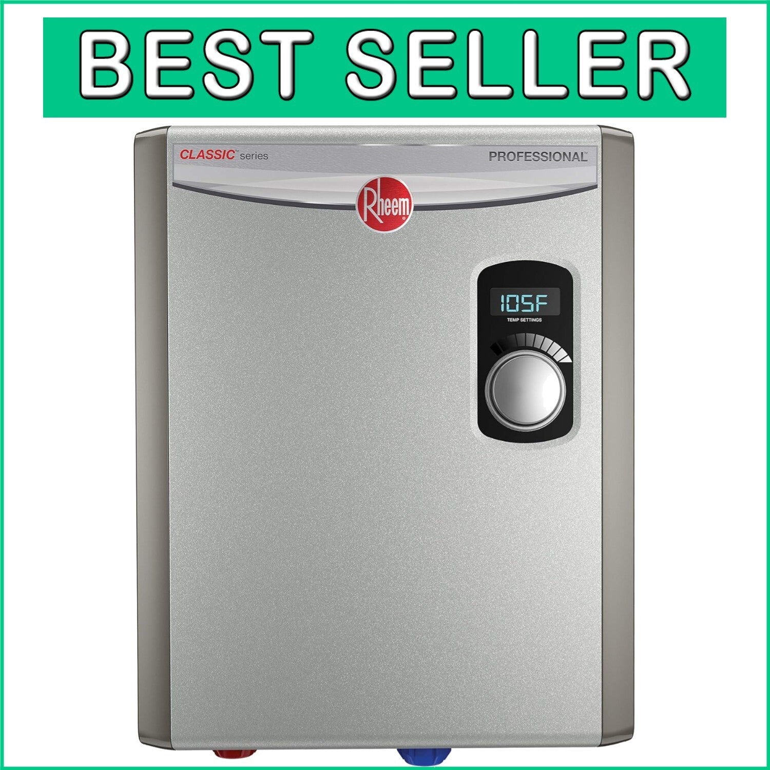 18kW Tankless Electric Water Heater with LED Display - Space-Saving Solution