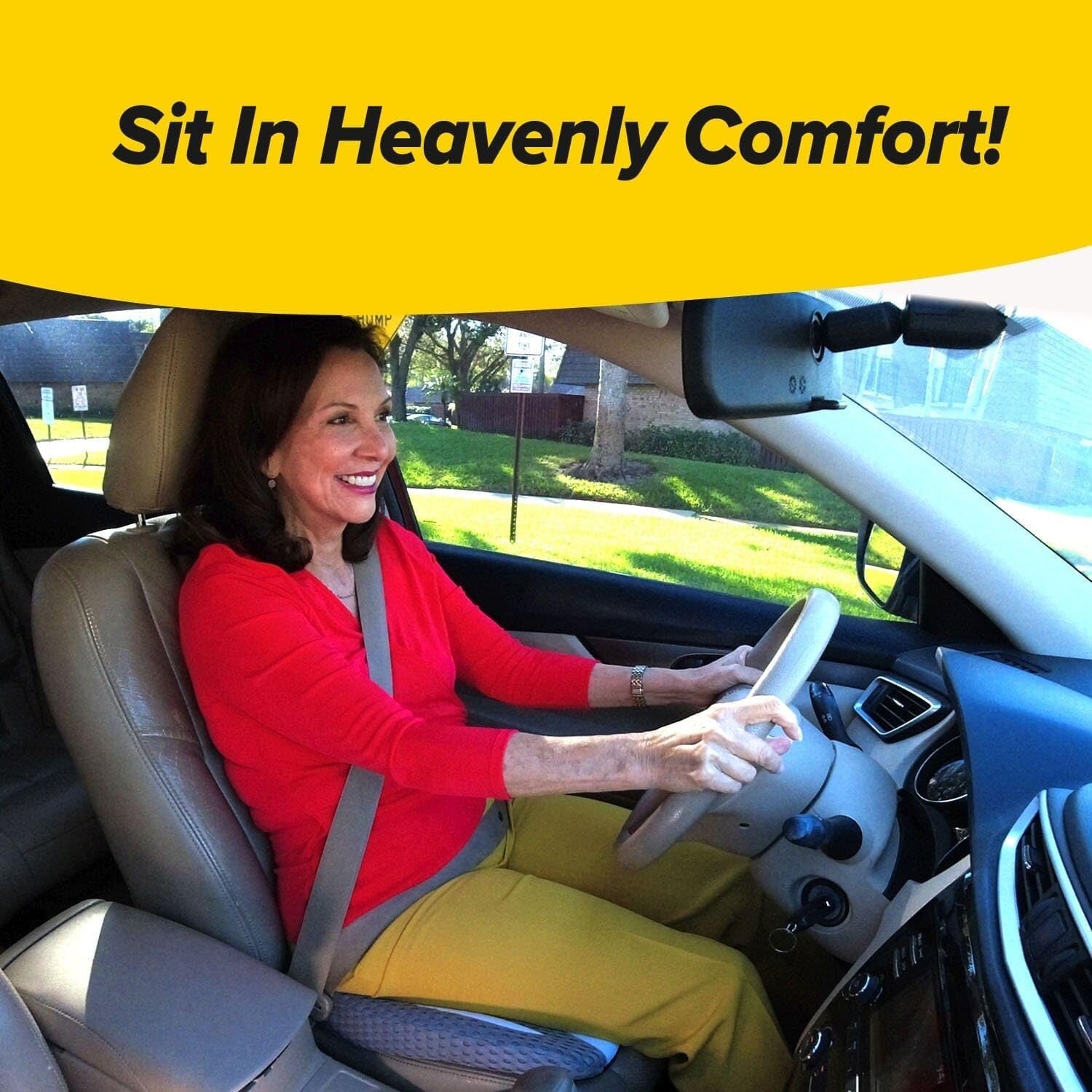 Advanced Memory Foam Seat Cushion – Promotes Posture & Comfort on the Road