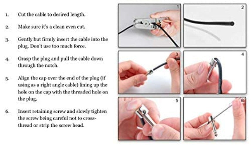 6 Piece Solderless Guitar Pedal Patch Cable Set - Ideal for Tidy Pedalboards