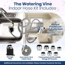 Load image into Gallery viewer, Versatile 75 FT Utility Sink Hose with Brass Fittings - Indoor Watering Solution