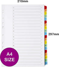 Load image into Gallery viewer, 10-Pack A4 Alphabetical File Dividers A-Z for Efficient Binder Organization
