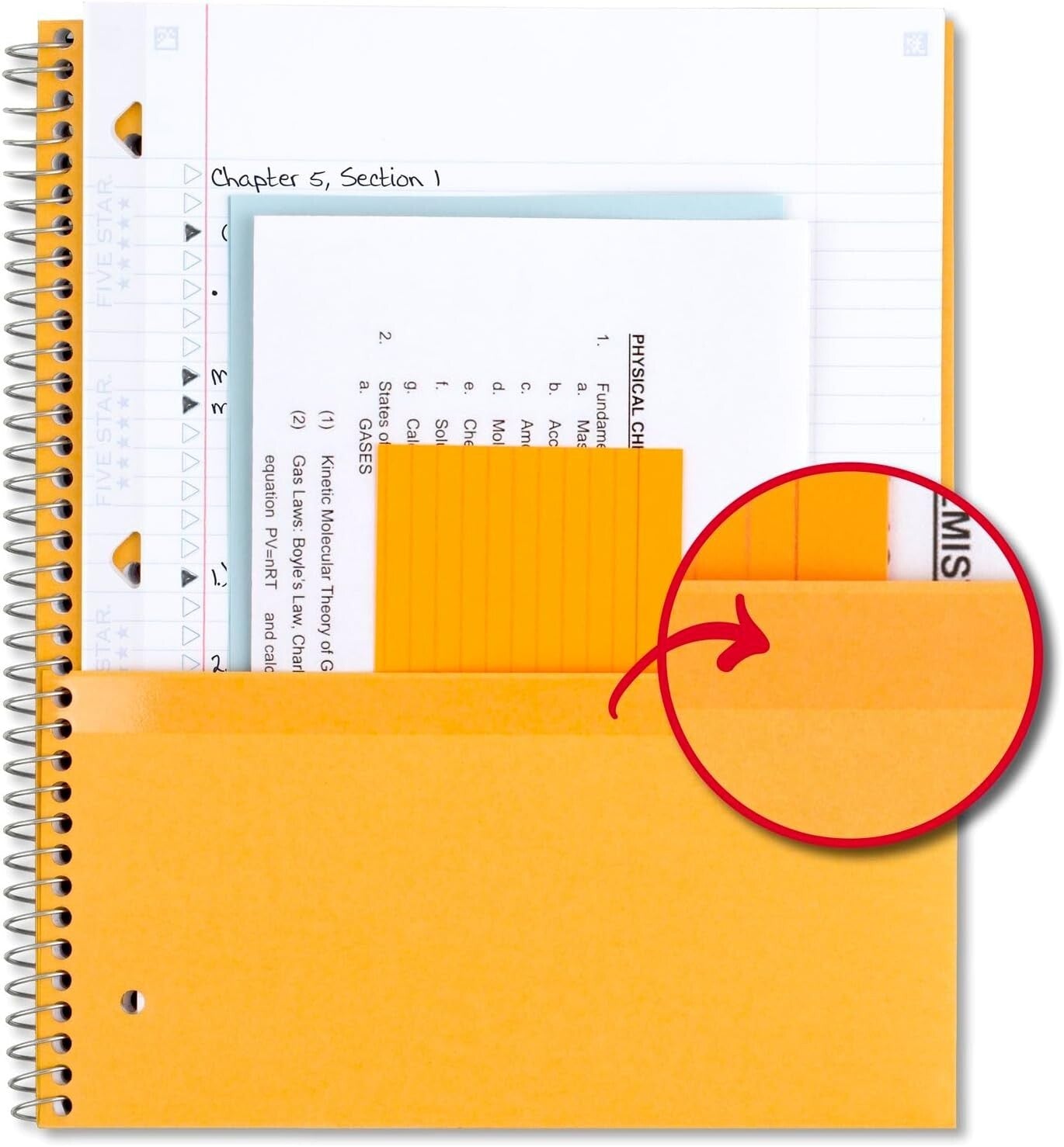 Water-Resistant Spiral Notebooks + Study App - Perfect for Organized Note-Taking