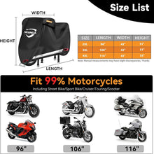 Load image into Gallery viewer, Heavy Duty Waterproof Motorcycle Storage Cover 3XL - UV, Snow &amp; Wind Protection