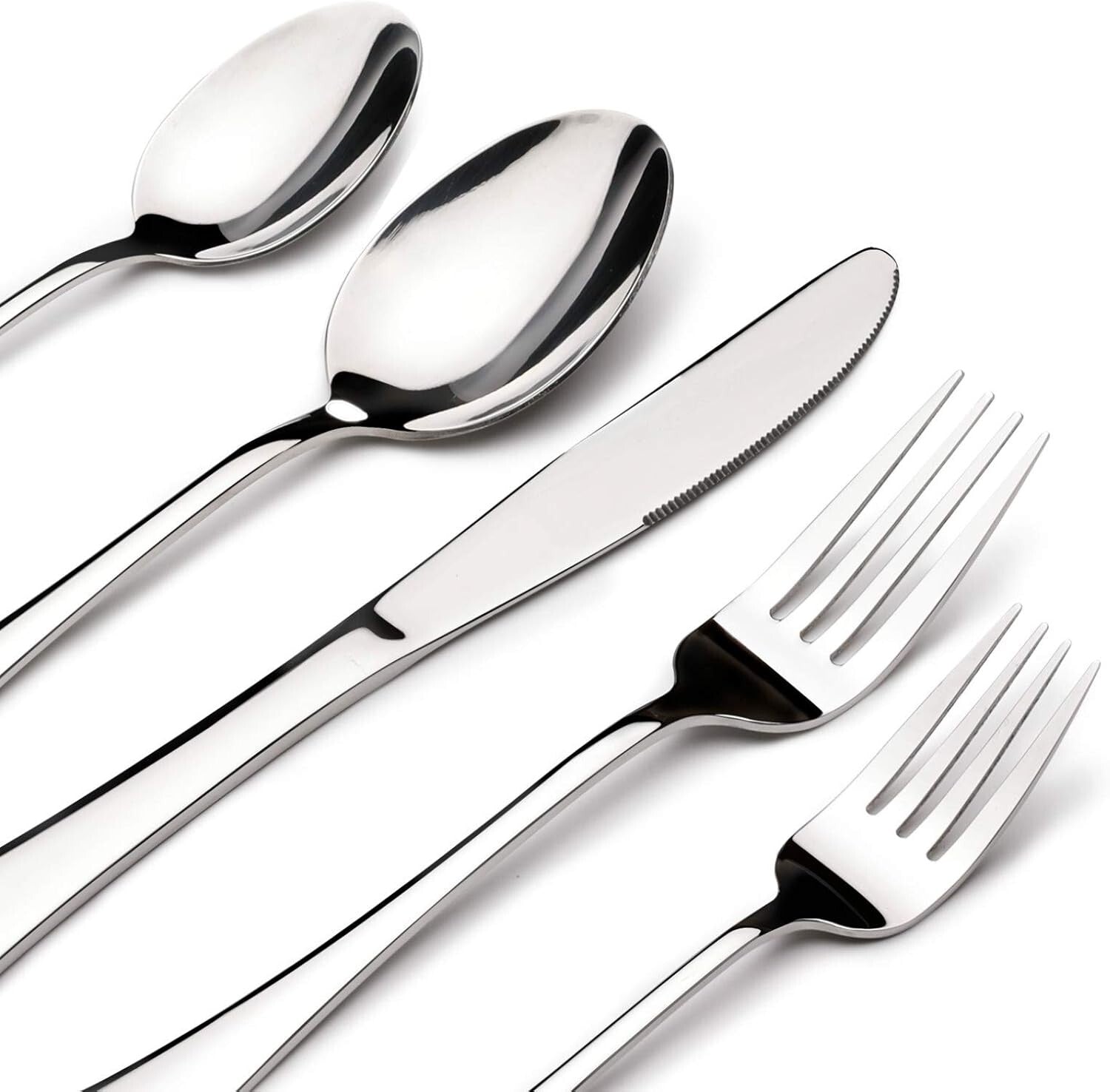 Modern 40-Piece Silverware Set for 8 - Perfect Gift for Weddings & Housewarmings