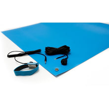 Load image into Gallery viewer, Durable Blue ESD Anti-Static Table Mat - 60”x24” with Essential Accessories
