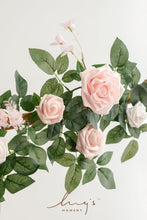 Load image into Gallery viewer, Vibrant 5FT Blush Pink Rose Garland for Stunning Wedding Backdrops &amp; Decor