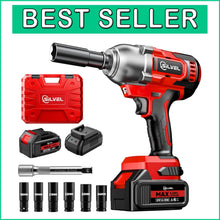 Load image into Gallery viewer, MAX 500N.M Brushless Impact Gun with Fast Charger, 4.0Ah Battery &amp; 3200RPM Speed