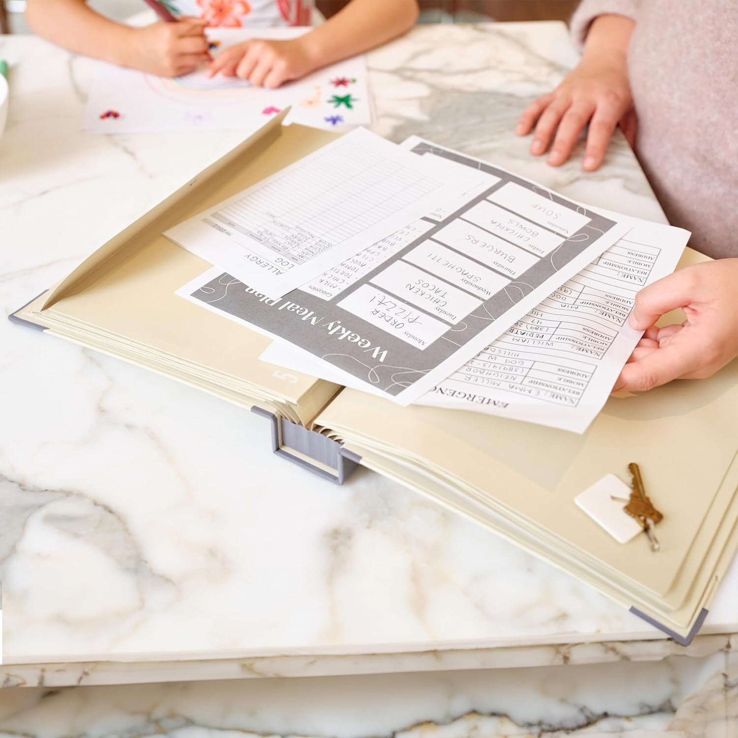 Elegant Document Organizer with Table of Contents - 3-Year Replacement Guarantee