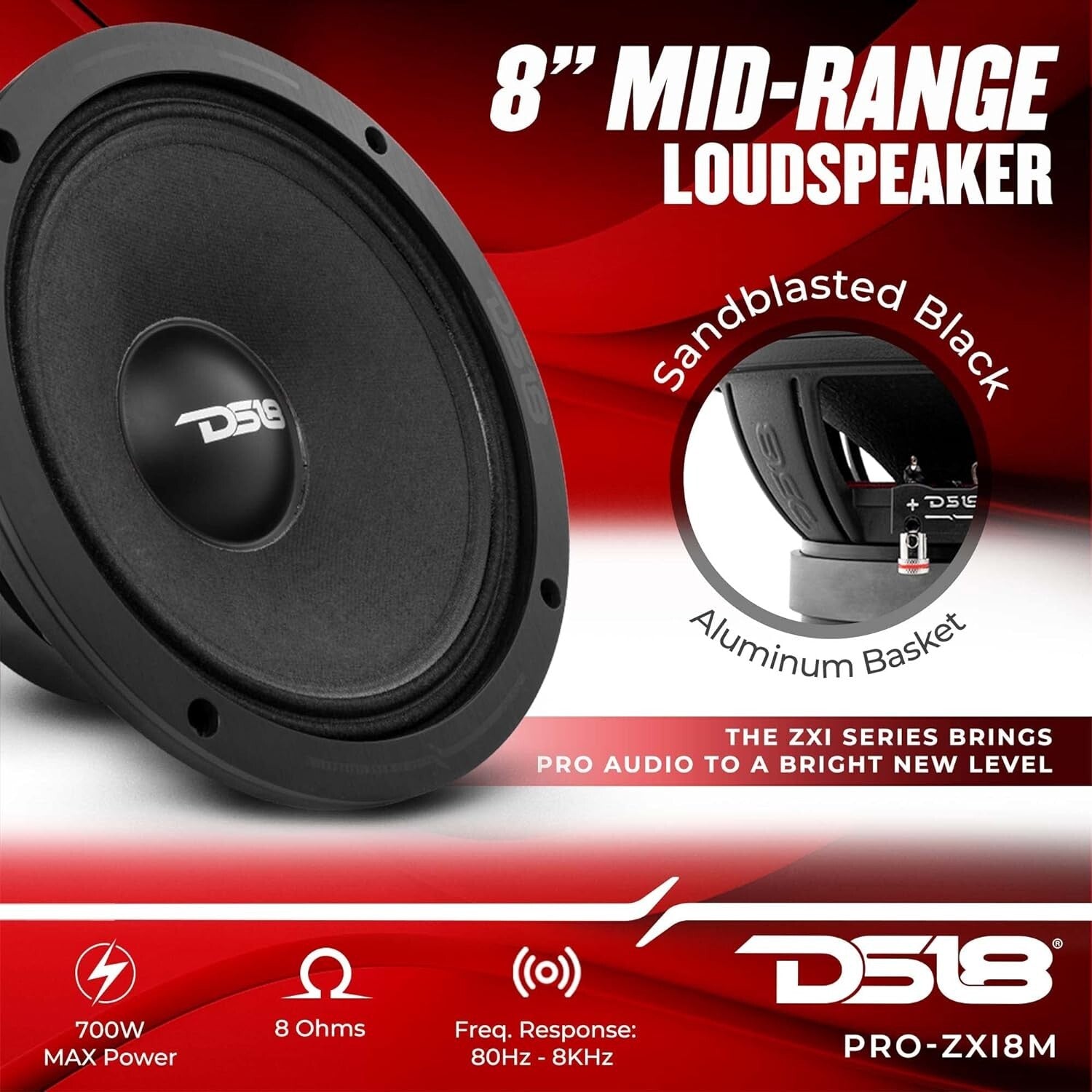 8-Inch Pro Audio Speaker with 99dB Sensitivity - Loud and Clear Performance