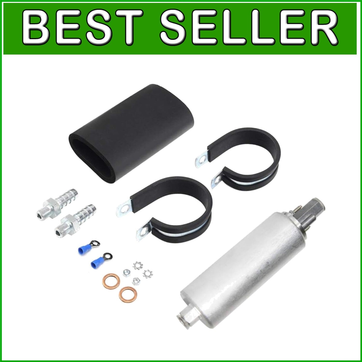 High-Performance Metal Inline Fuel Pump 255LPH - Ideal for Turbocharged Engines