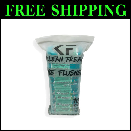 Eco-Friendly 100 Pack of Flushable Wipes - Alcohol-Free & Individually Wrapped