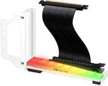 Load image into Gallery viewer, White Vertical GPU Bracket with ARGB Lighting - Supports Most Graphics Cards
