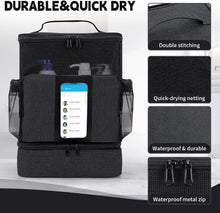 Load image into Gallery viewer, Waterproof Oxford Hanging Shower Caddy - Stylish Travel Essential for Students