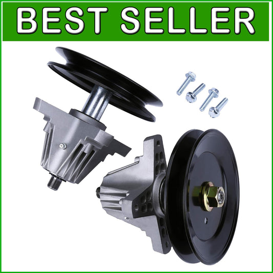 2-Pack Replacement Spindle Assembly with Pulley for 42" Mowers - OEM Compatible