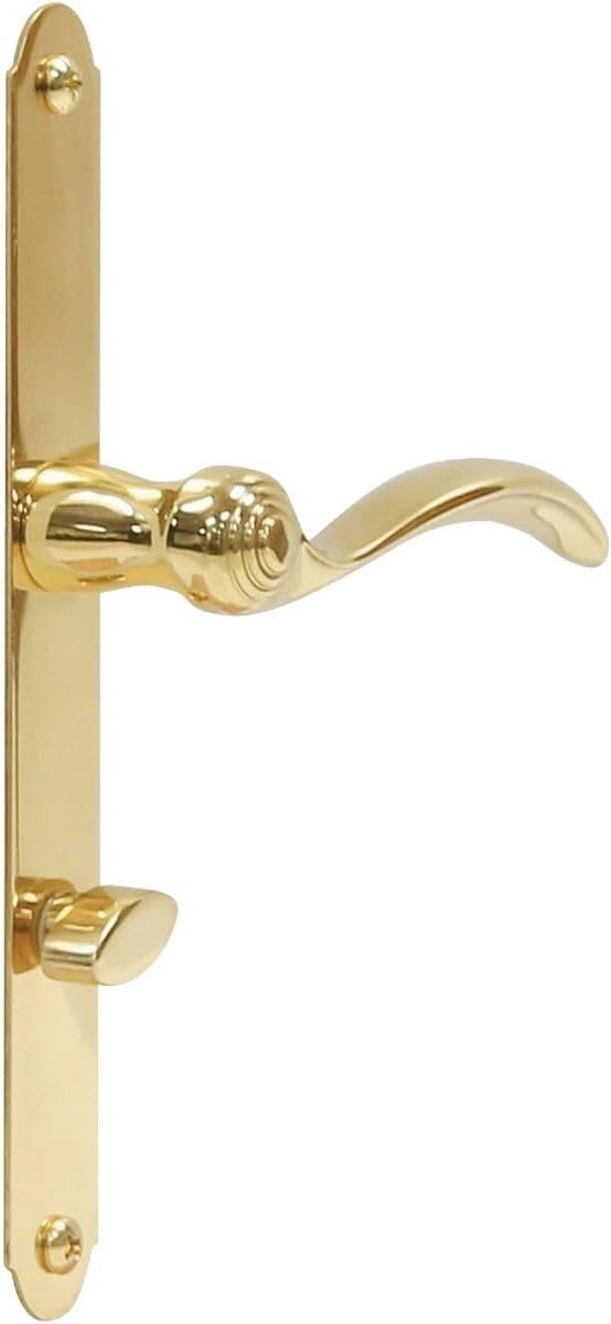 Certified Brass Storm Door Handle Set with Built-In Key Lock & Easy Install