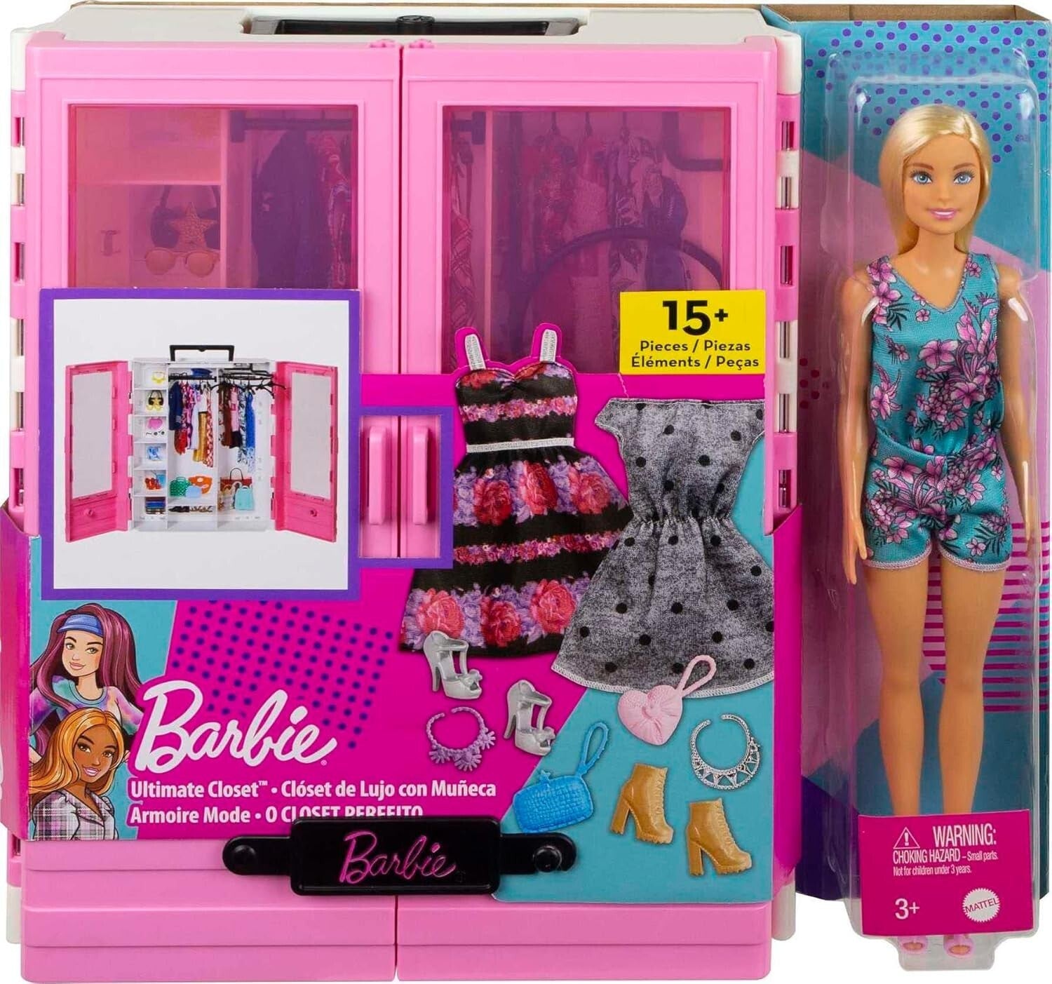 Blonde Fashion Doll with Chic Pink Closet & Accessories - Perfect Gift for Girls